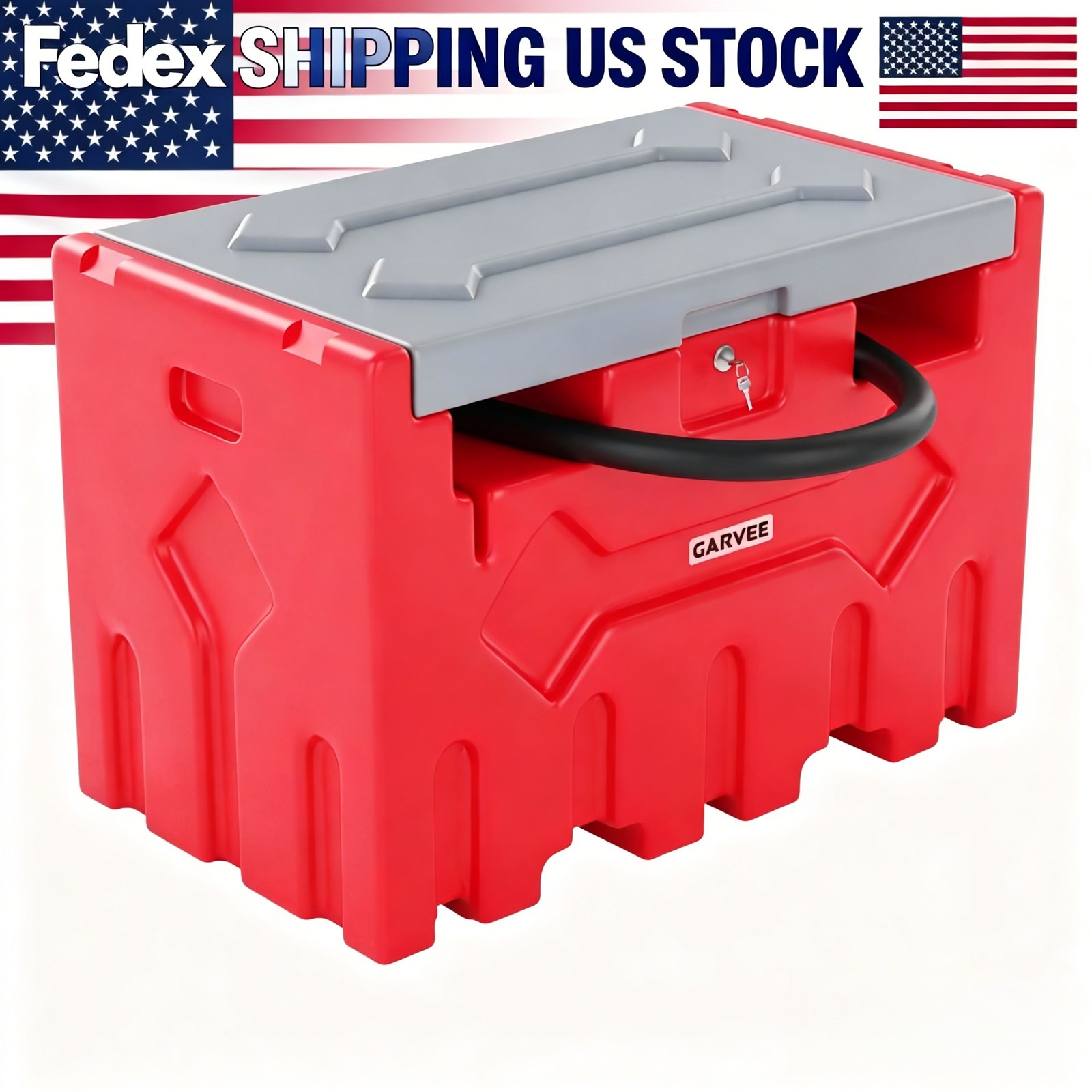 52 gal Portable Diesel Fuel Tank with 12V Electric Transfer Pump High Flow Rate