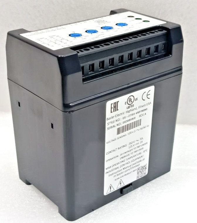 BASLER ELECTRIC ES-27/59 4AB1N0N0 UNDERVOLTAGE RELAY NEW FAST SHIPPING