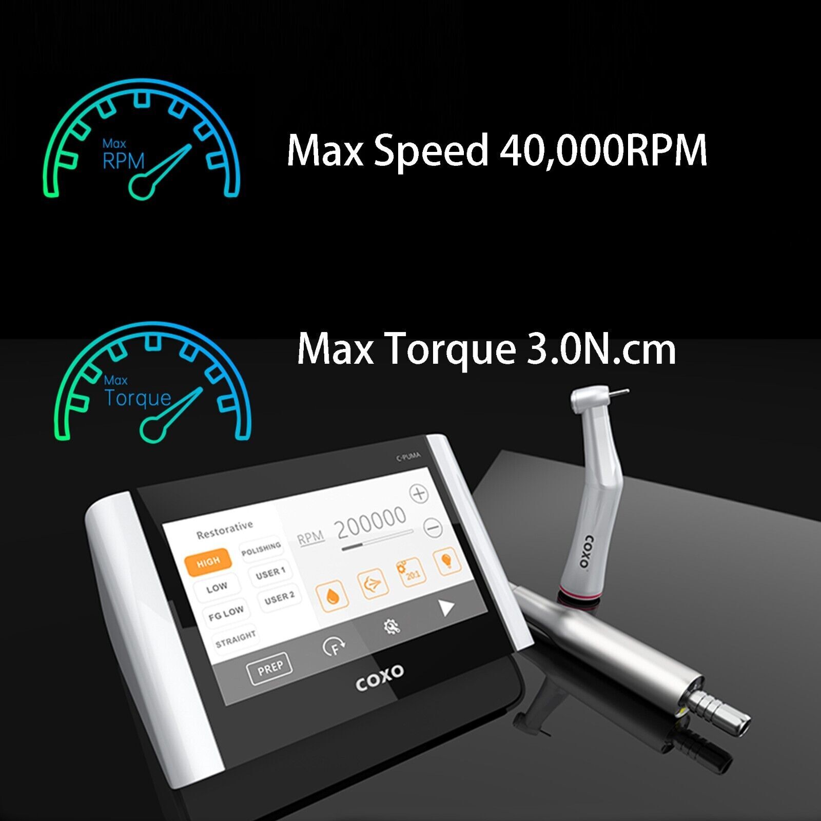 COXO C PUMA Master Dental Brushless Electric Endo Motor 6:1 1:5/1:4.2 Handpiece