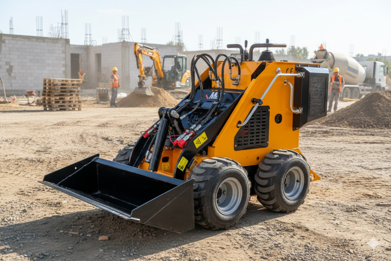 Wheel Mini Skid Steer Loader Stand On 13.5HP b&s Engine 320kg pick up