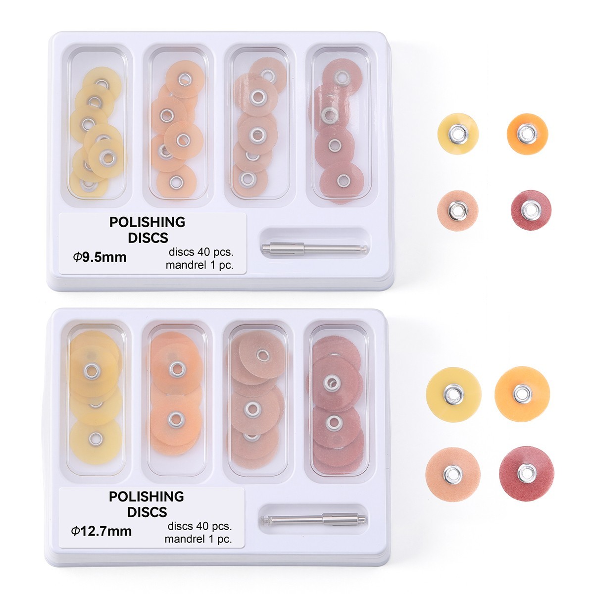 40pcs Dental Composite acabado de pulido discos gruarse + mandril 1/2″ or 3/8″