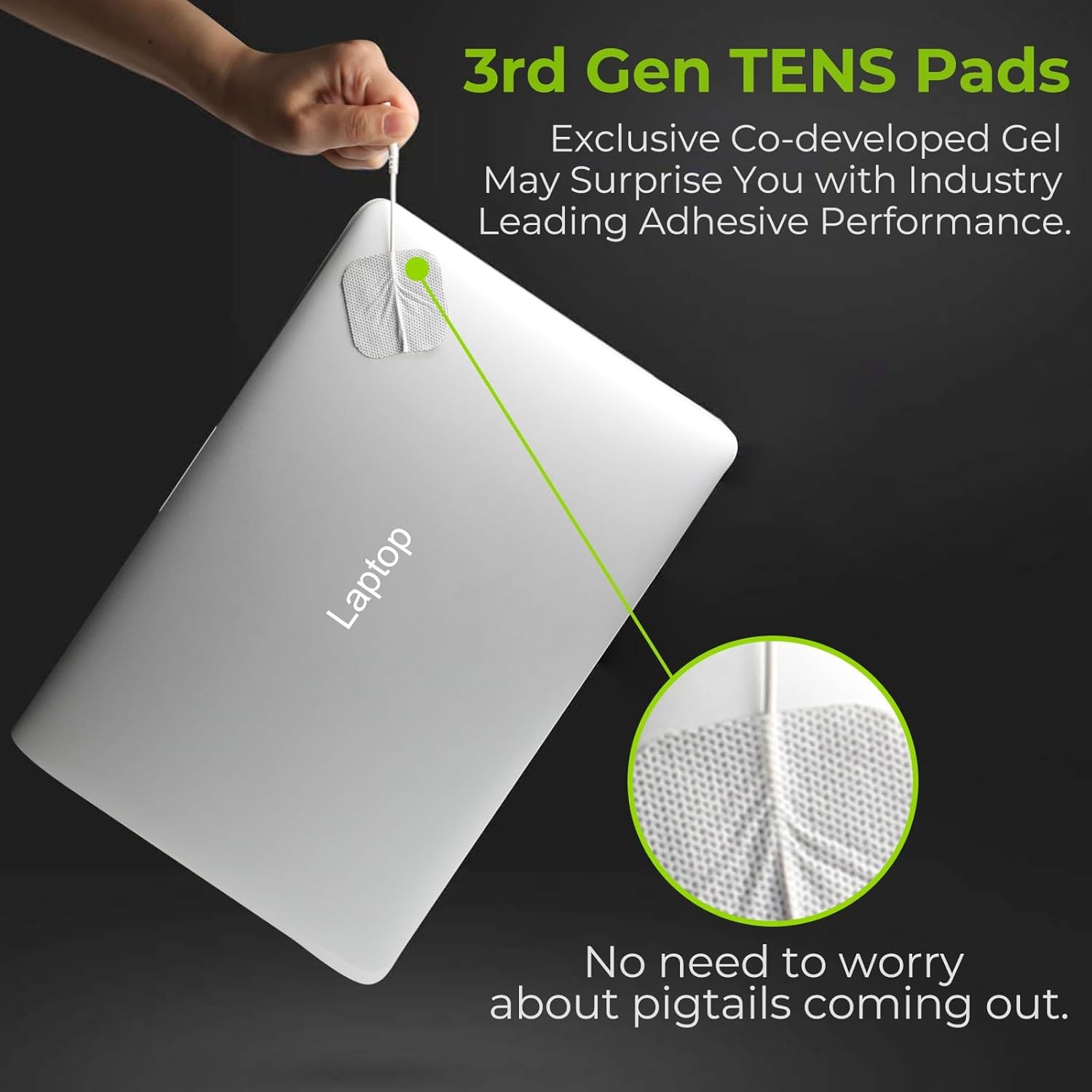 AUVON TENS Unit Pads Electrode Patches Self Stick Replacement Pads for