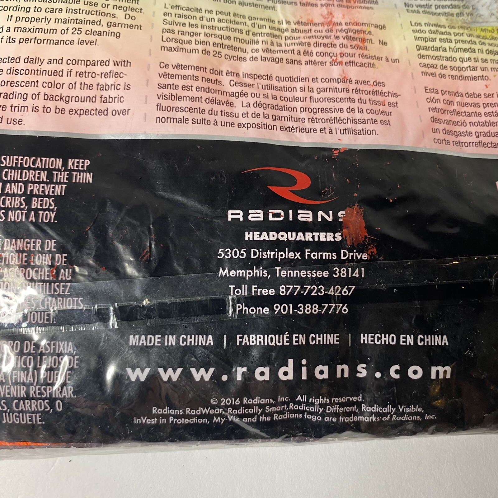 Radians Radwear Hi-Visibility Safety Vest SV22-2 Orange Class 2 Size LARGE