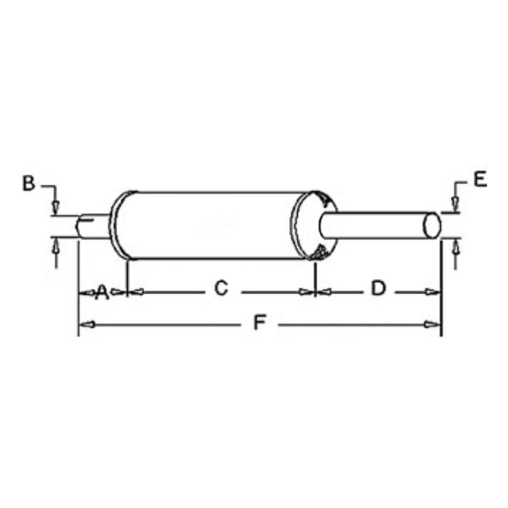 IHS2239 Vertical Round Body Muffler Fits International