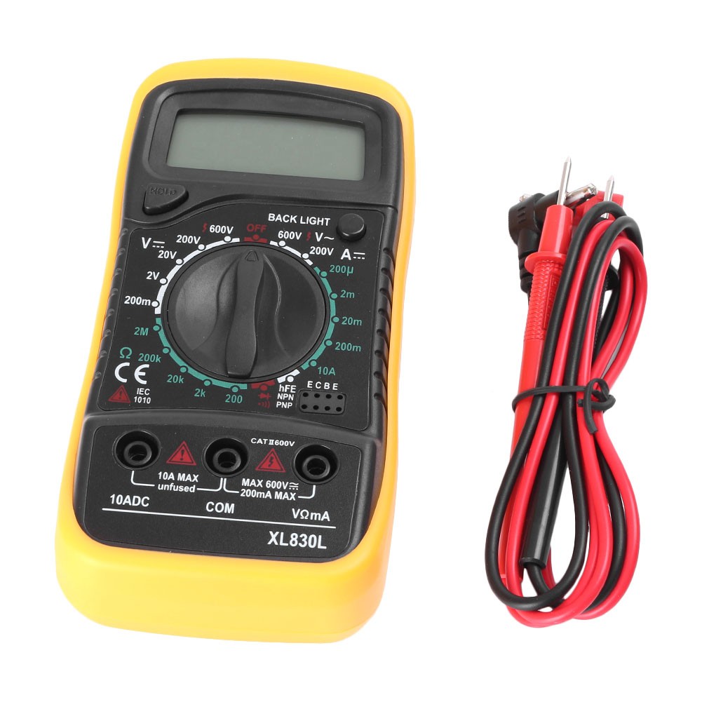 Digital Multimeter AC DC Voltmeter Ammeter Ohmmeter Volt Tester Meter XL830L