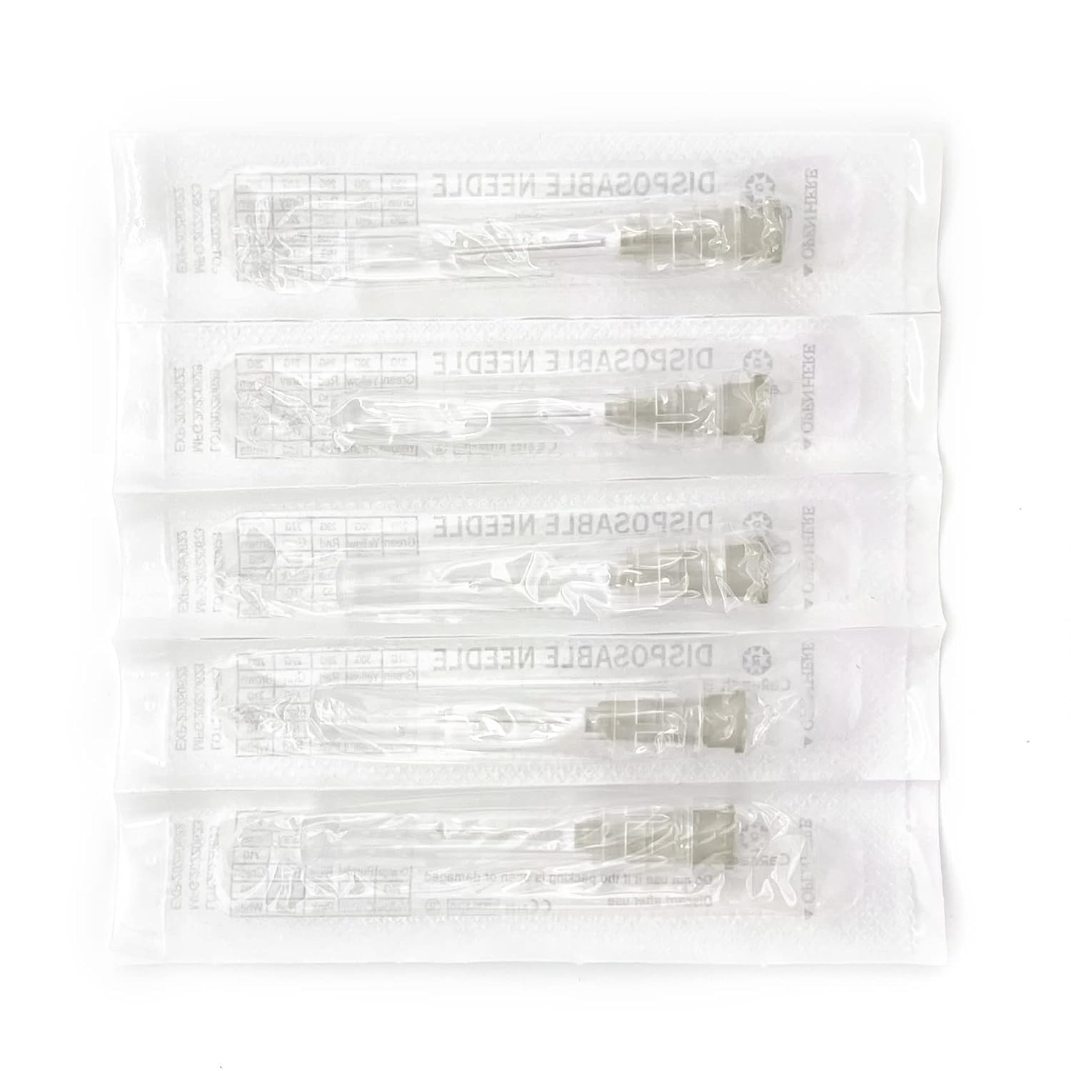 100pcs 27G x 1/2 Inch Stainless Steel Needles – Sterile & Individually Wrapped