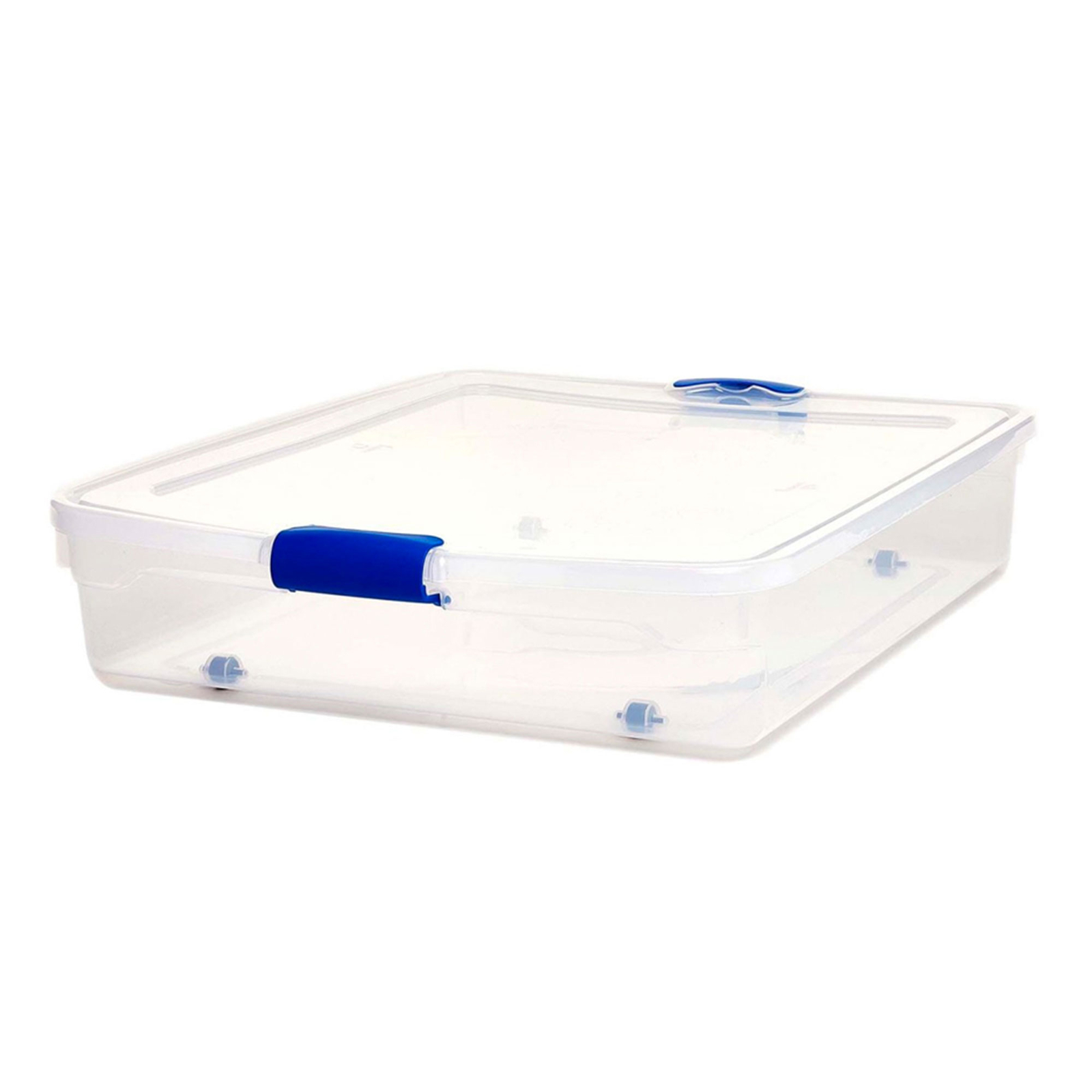 HOMZ 56-Quart Underbed Storage Container with Lid and Wheels, 2 Pack
