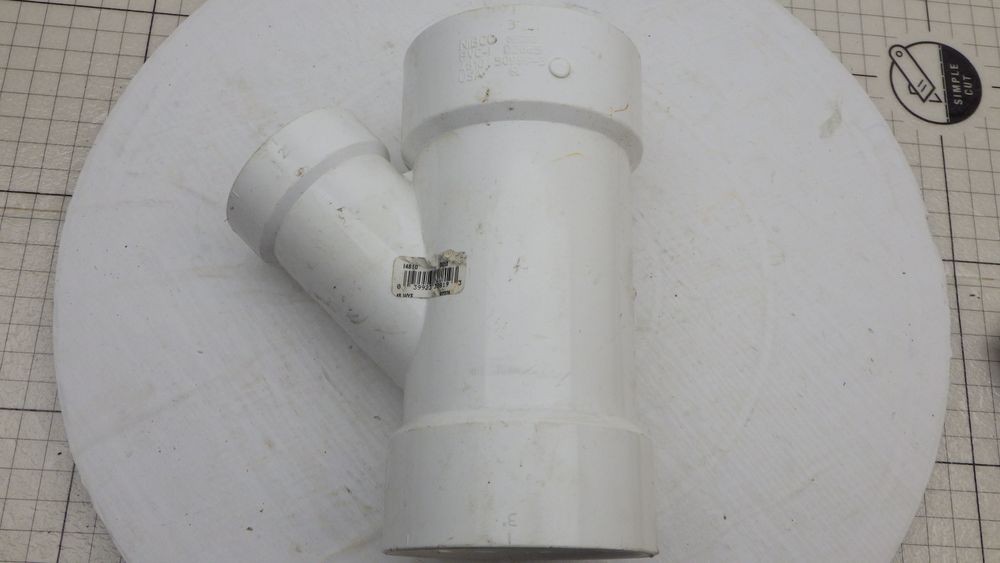 NIBCO 4810 3″ x 3″ x 2″ PVC DWV 45-Degree Wye Fitting All Hub C4810HD332