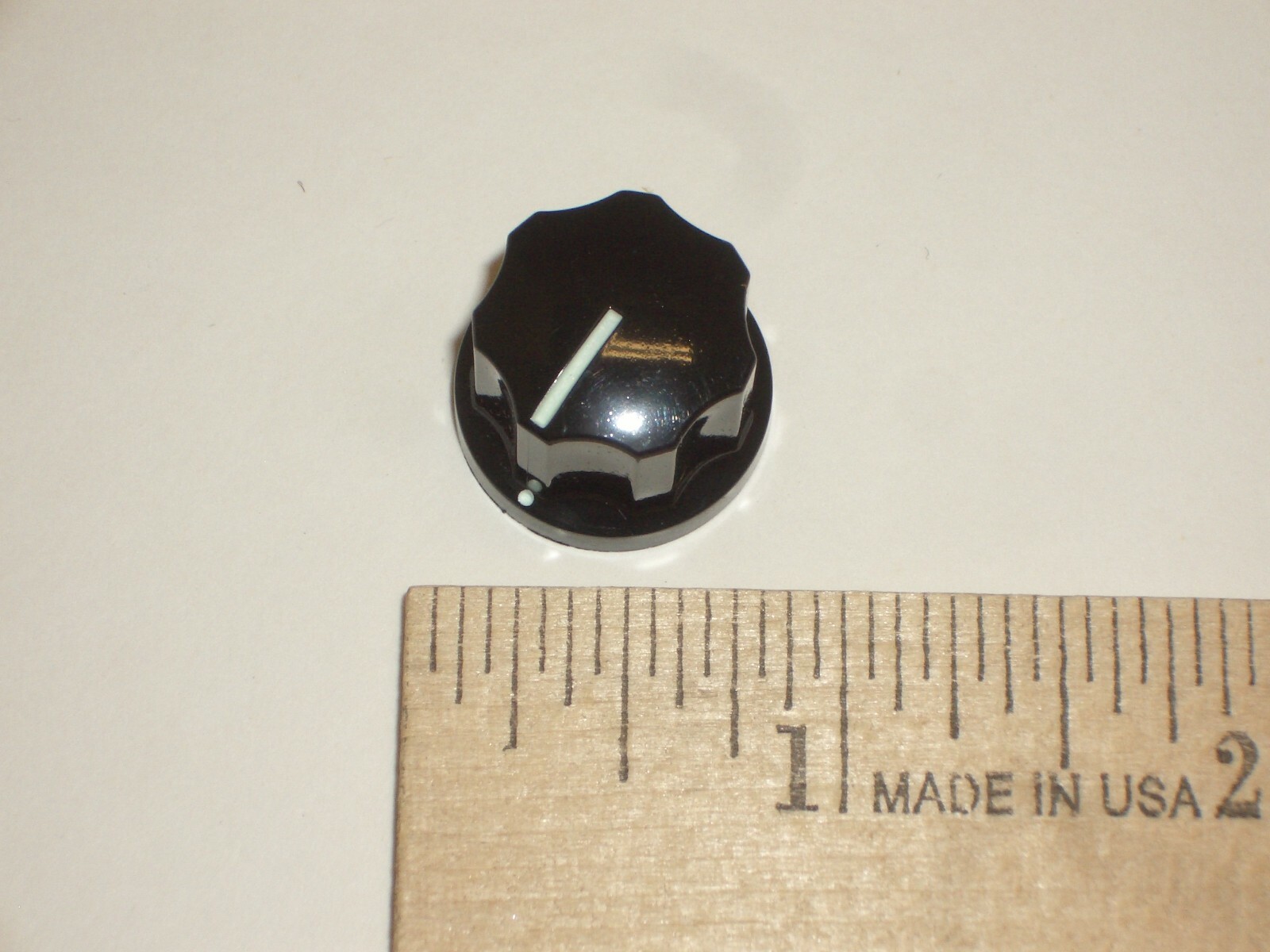 CED P-K346 FLUTED MXR DIAL KNOB BLACK 3/4″D x 0.6″T 1/4″ SHAFT RADIO 2PC