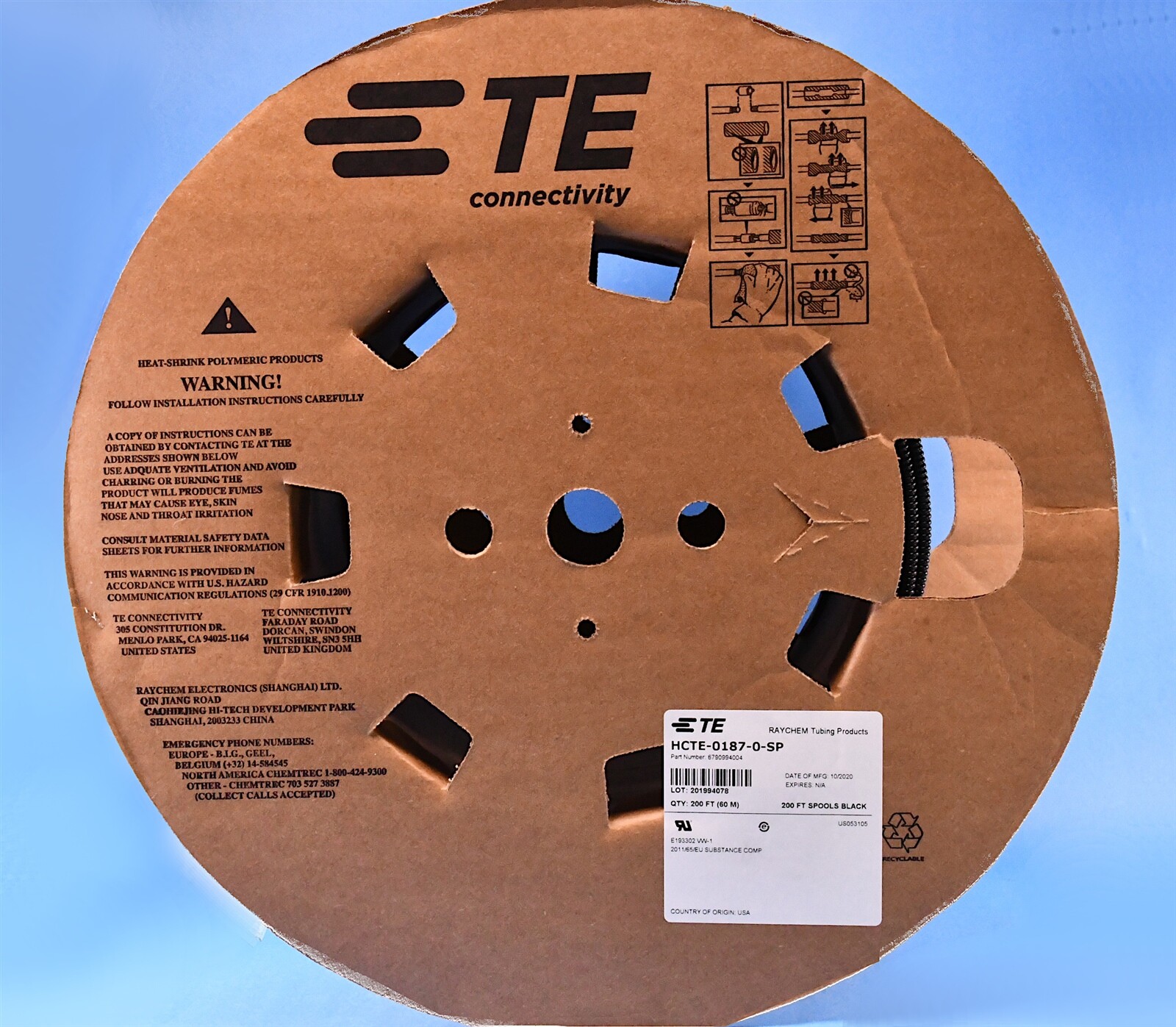 TE Convulex Mil-Spec Conduit Tubing Crosslinked ETFE I.D. 4.6mm PICK YOUR LENGTH