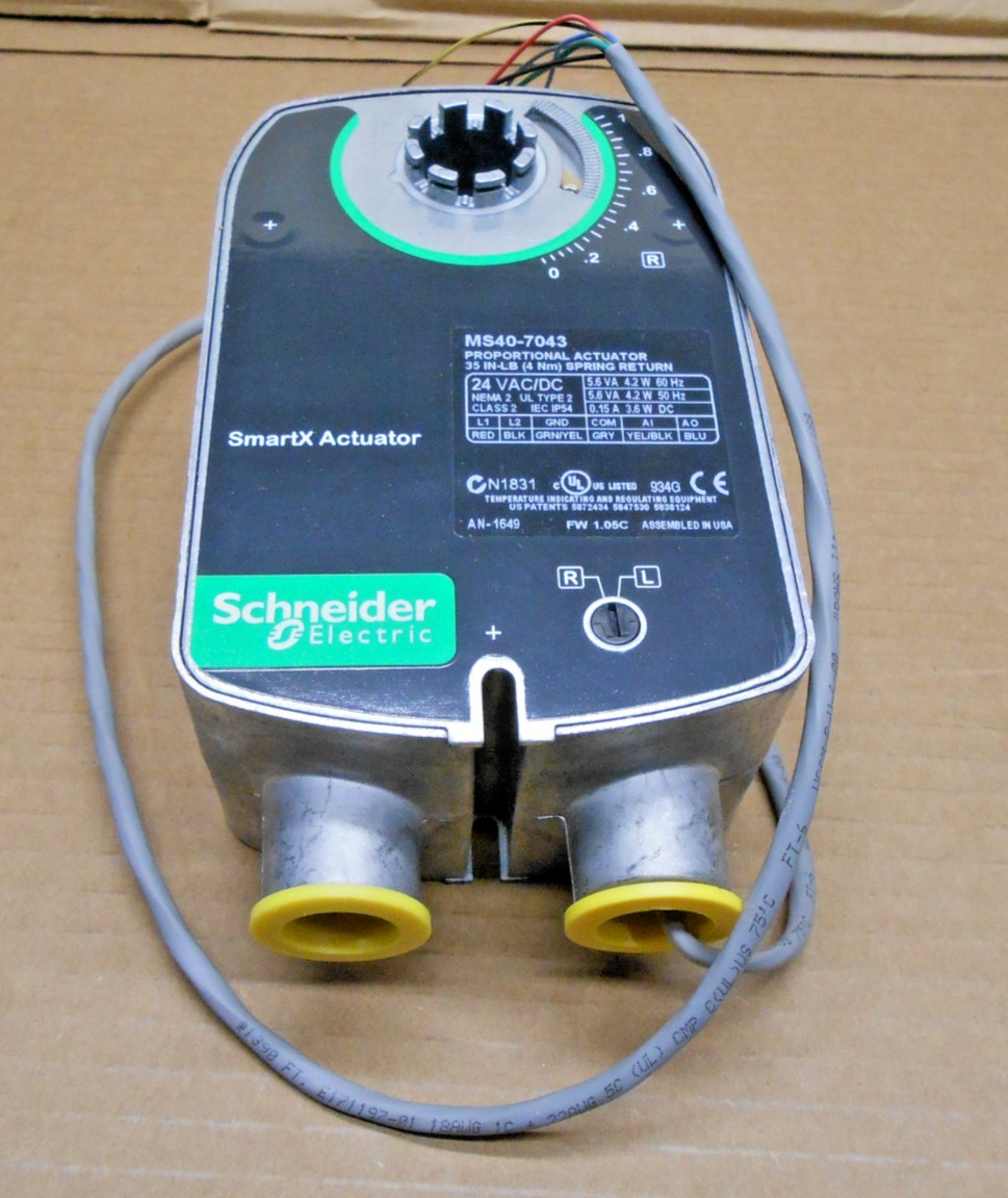 NEW SCHNEIDER MS40-7043 PROPORTIONAL ACTUATOR 4NM 35 IN-LB SPRING RETURN NEMA 2