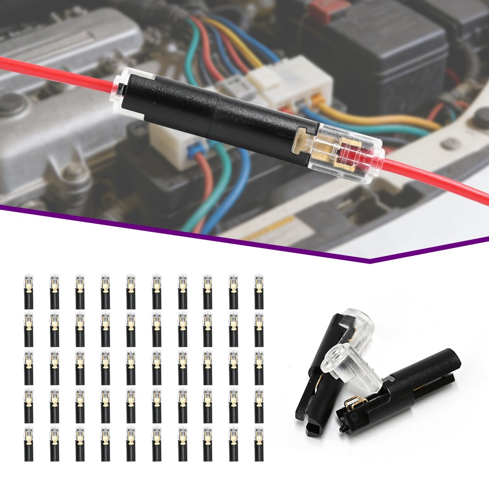 50PCS/Set Plug-In Quick Wire Connector Kit 1-Pin Reusable Clamp Terminal Block