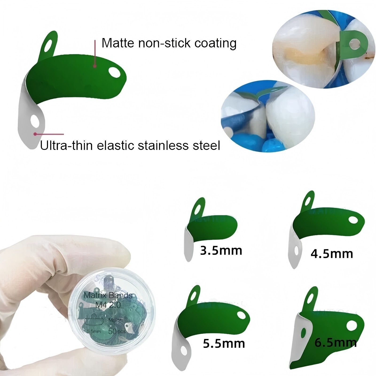 Dental Matrix Bands Ring Sectional Matrice Clamp Fit Garrison Palodent V3 System