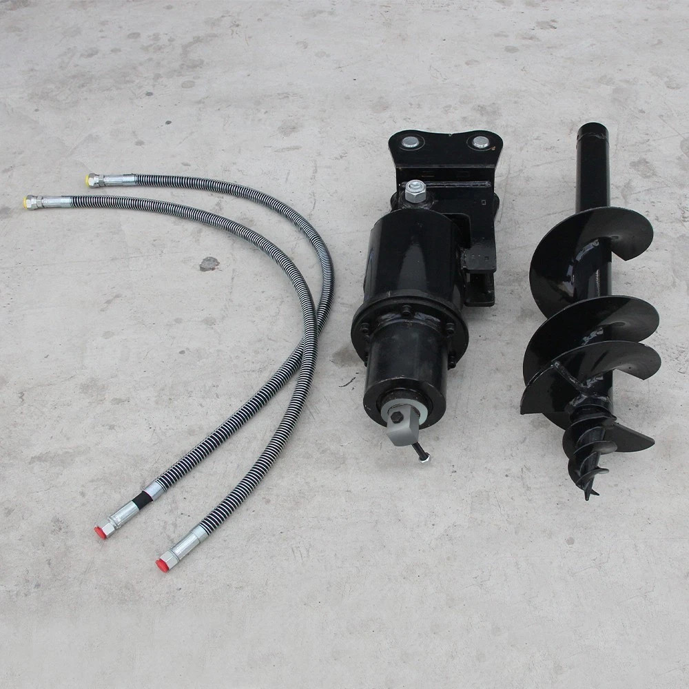 Mini Excavator Attachment Hydraulic 300mm Auger Drill with 25mm Pin FREE SHIP