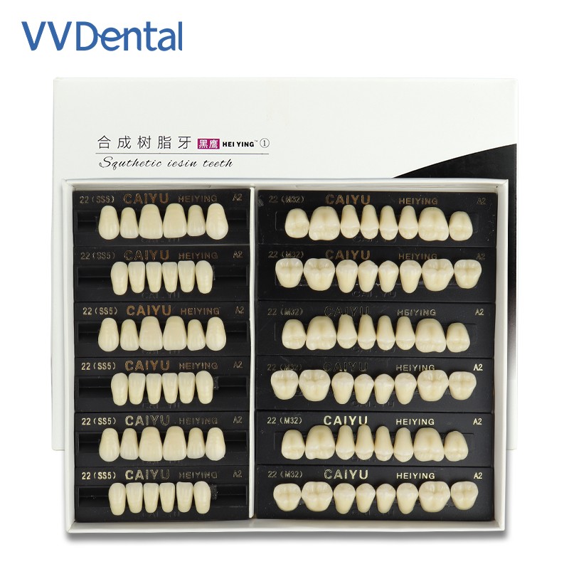 3*28Pcs/Set A1 A2 A3 Shade Dental Full Mouth Synthetic Resin Teeth Denture
