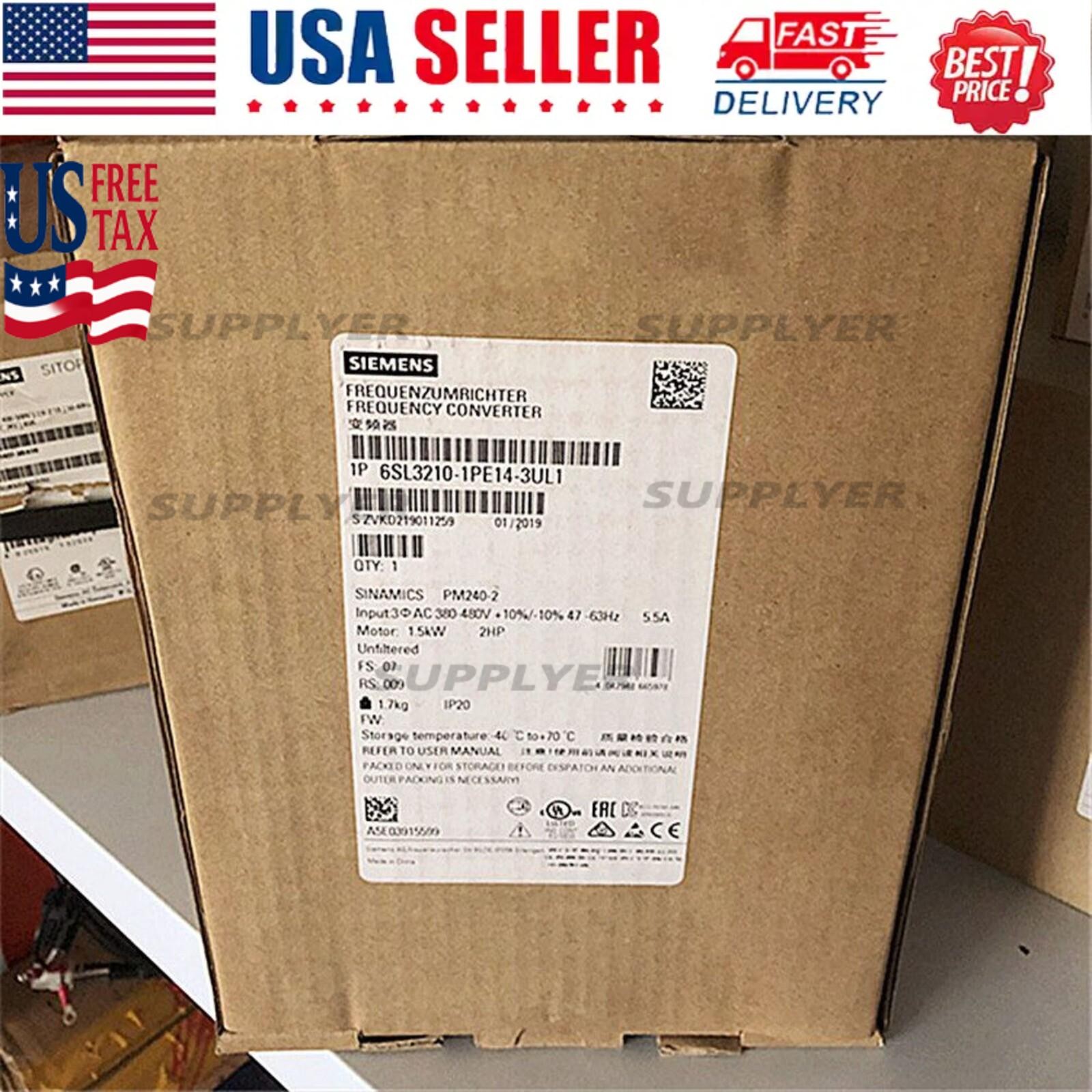 New Siemens 6SL3210-1PE14-3UL1 6SL32101PE143UL1 SINAMICS PM240-2 Unfiltere