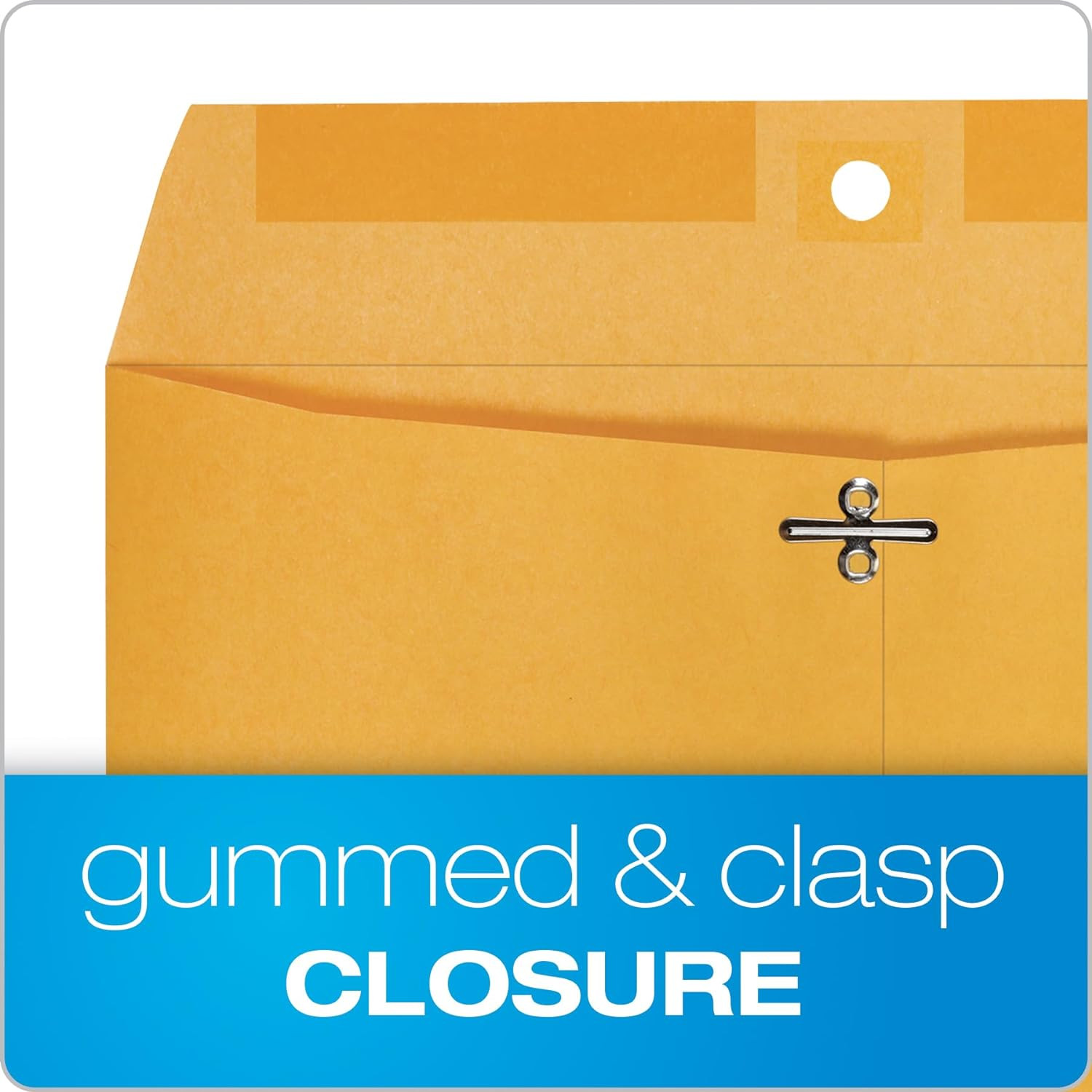 10″ x 13″ Clasp Envelopes, Heavy 32 lb Brown Kraft, Gummed Flap, 100/Box (QUA377