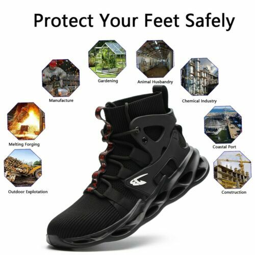Mens Work Boots Sneaker Walking Waterproof Steel Toe Safety Shoes Hiking US
