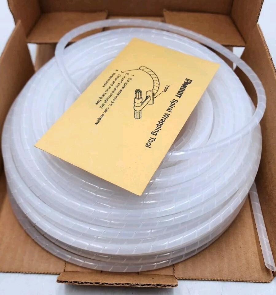 Panduit Spiral Wrap/Wrapping T25F-C 100’ft 30.5M Color: Natural Wire Accessories