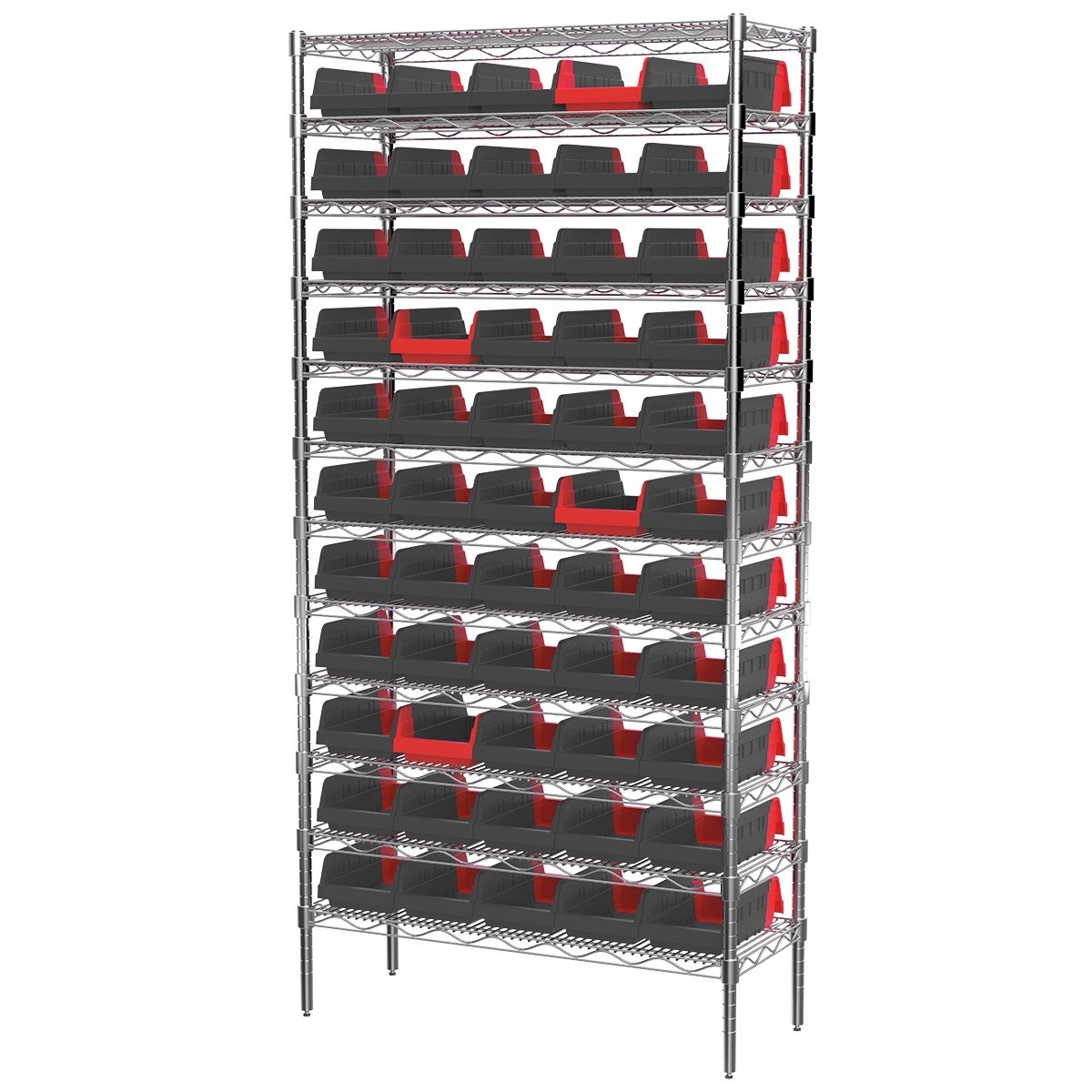 Akro-Mils 36462 Indicator Inventory Control Double Hopper Plastic Kanban Shelf