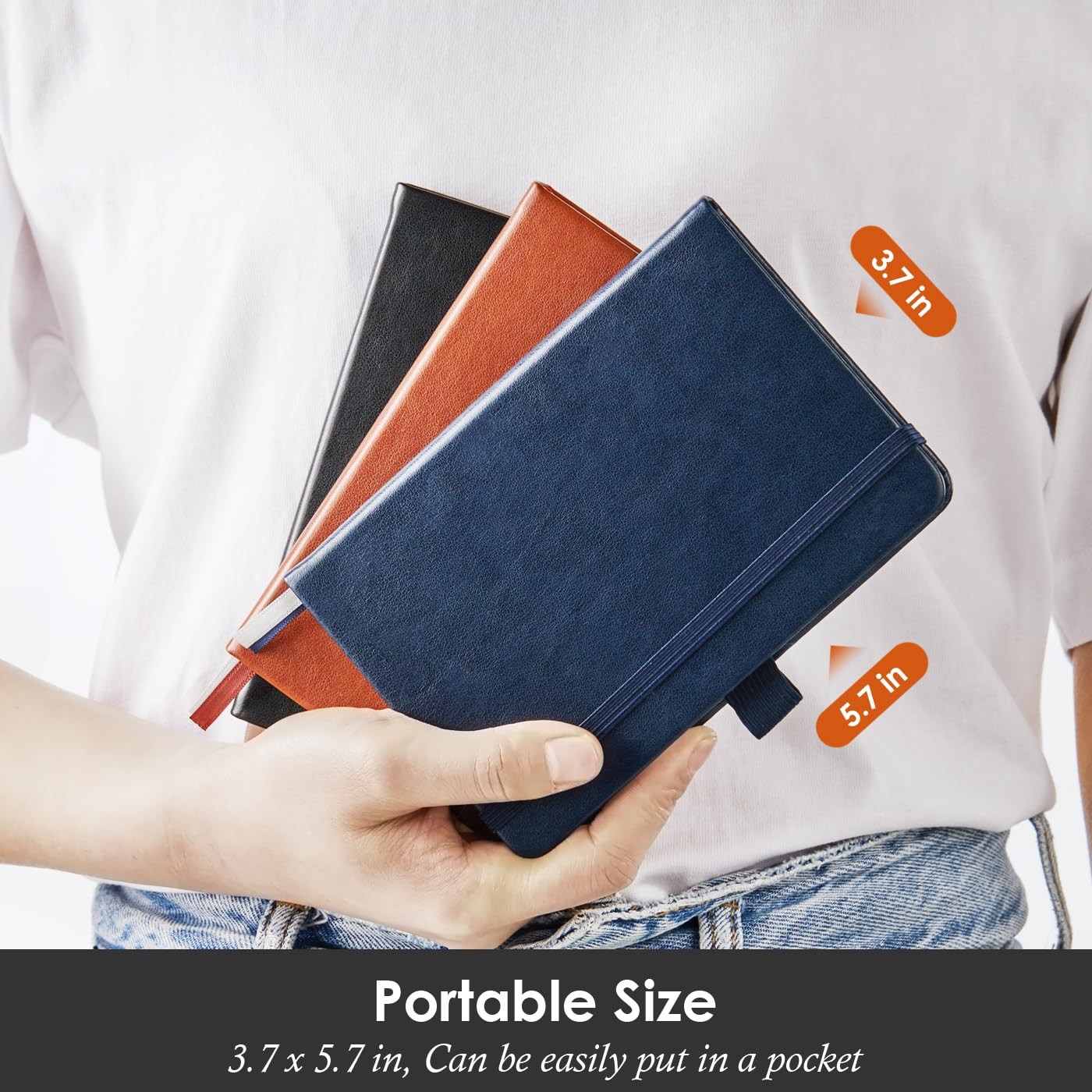 3 Pack Pocket Notebook Journals, Small Notepad Notebooks for Note Taking, A6 …