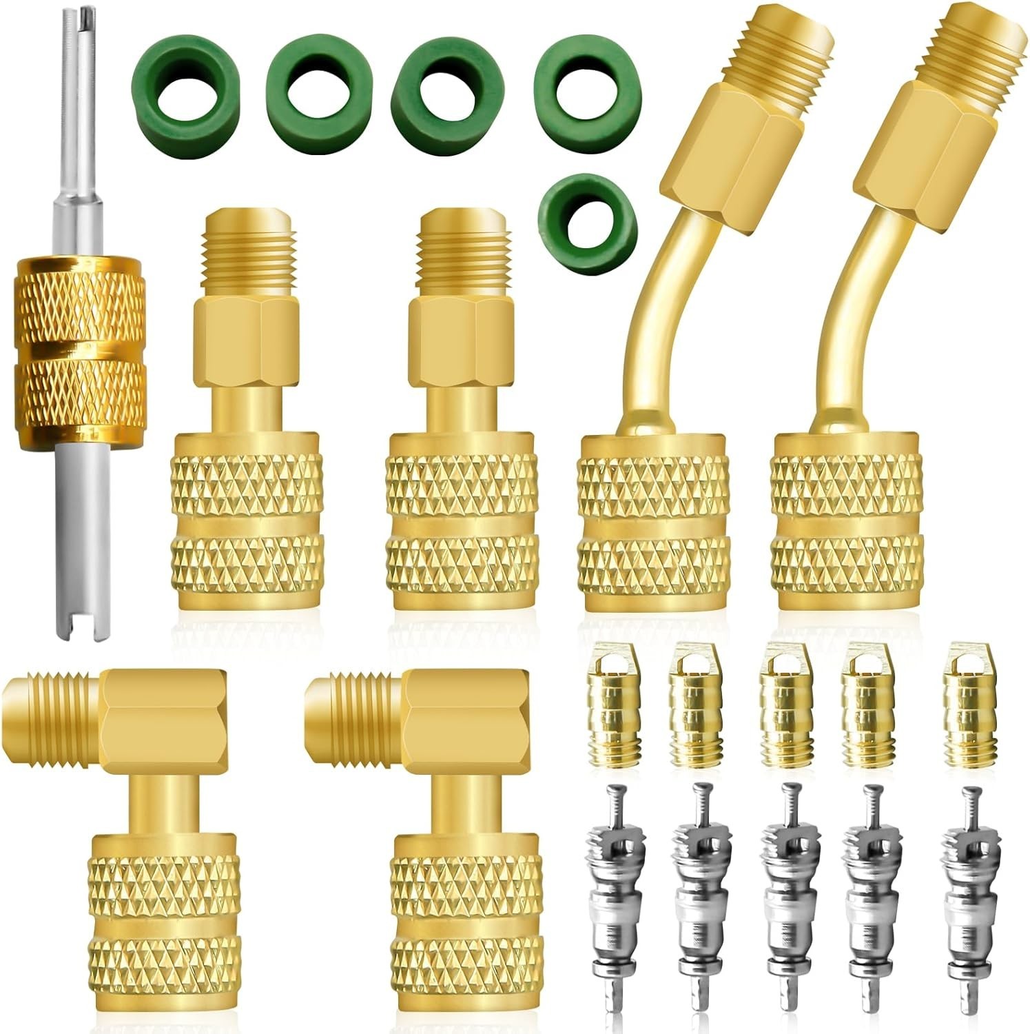 R410A Adapter Kit Mini Split Adapter 5/16 To 1/4 Coupler R410A Refrigerant Hose