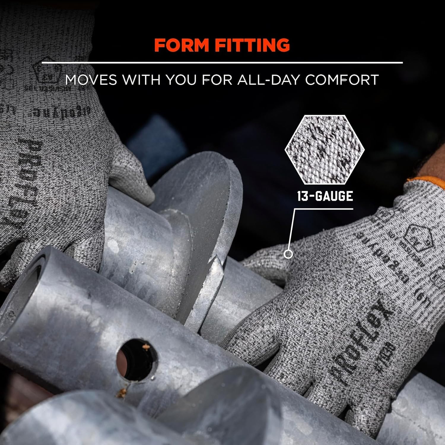 ProFlex 7030 Cut Resistant Work Gloves, ANSI A3, PU Coated Palms for Flexible…