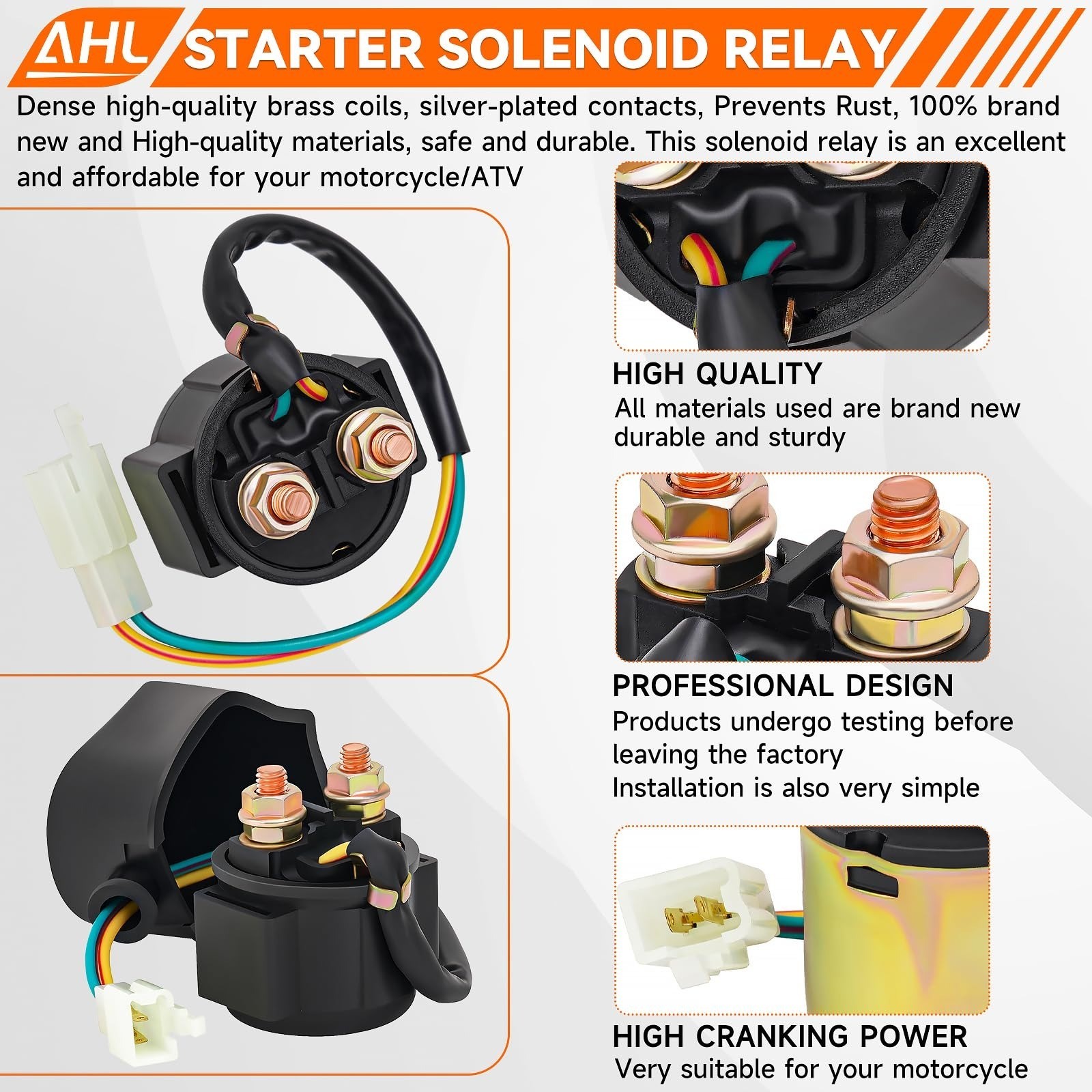 Starter Solenoid Relay for GY6 50cc 70cc 90cc 100cc 150cc ATV Scooter