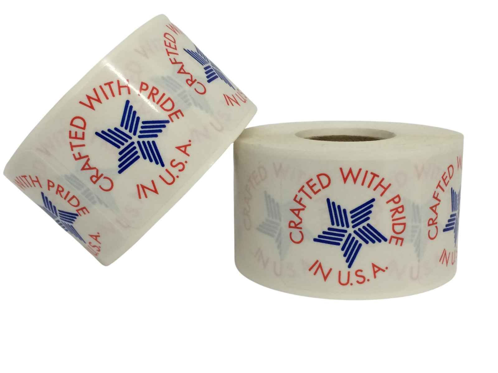 Crafted with Pride in U.S.A. 1.5″ Labels America Flag Peel & Stick (2)RLS 500 EA