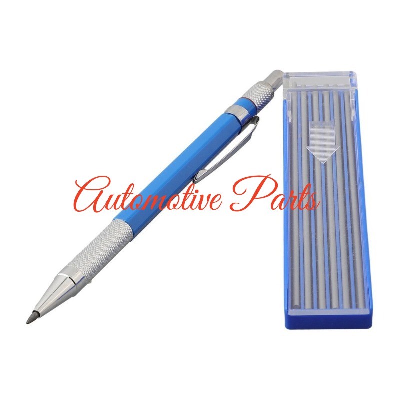Silver Streak Welders Pencil With 12 Pcs Round Silver Refills, Metal Marker New