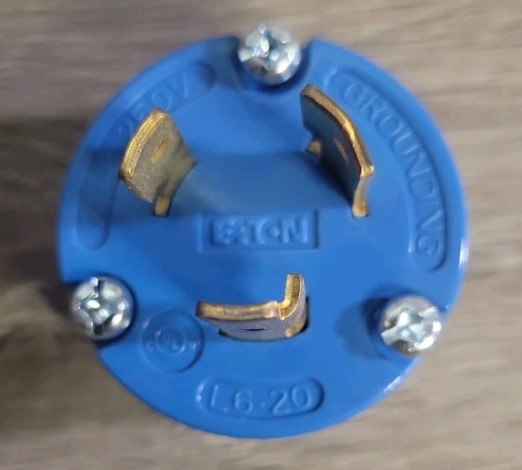 Eaton AHCL620P Twistlock Plug 20 Amp 250 Volt 3W Blue L6-20P (Lot of 6)