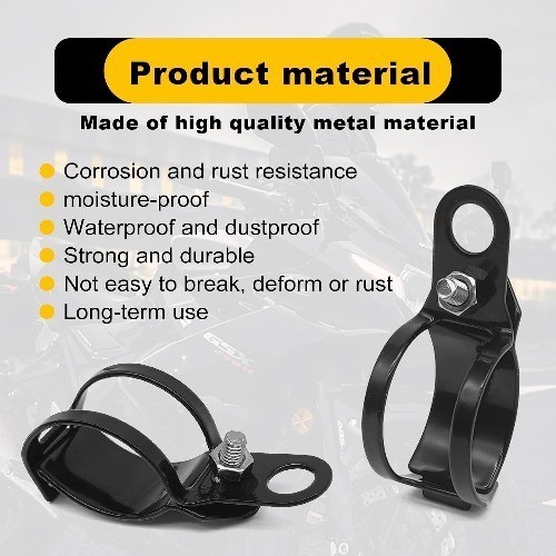 Universal Metal Turn Signal Mount Brackets, 2 Pairs for 30-43mm Fork Relocation