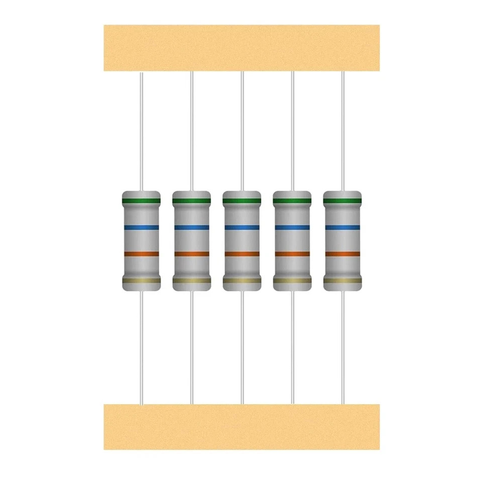 25 Values 2W Carbon Film Resistor Kit from 1 Ohm to 1M Ohm 2 Watt 5% Resistors A