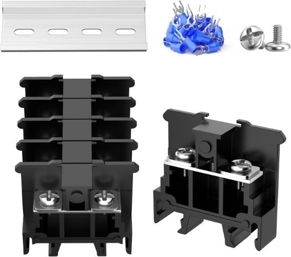 JHY1 DIN Rail Terminal Block Strip 660V 32A 6mm 5Pcs