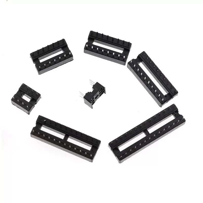 66pcs DIP IC Socket Kit Adapters 6/8/14/16/18/20/24/28 Pin Assortment