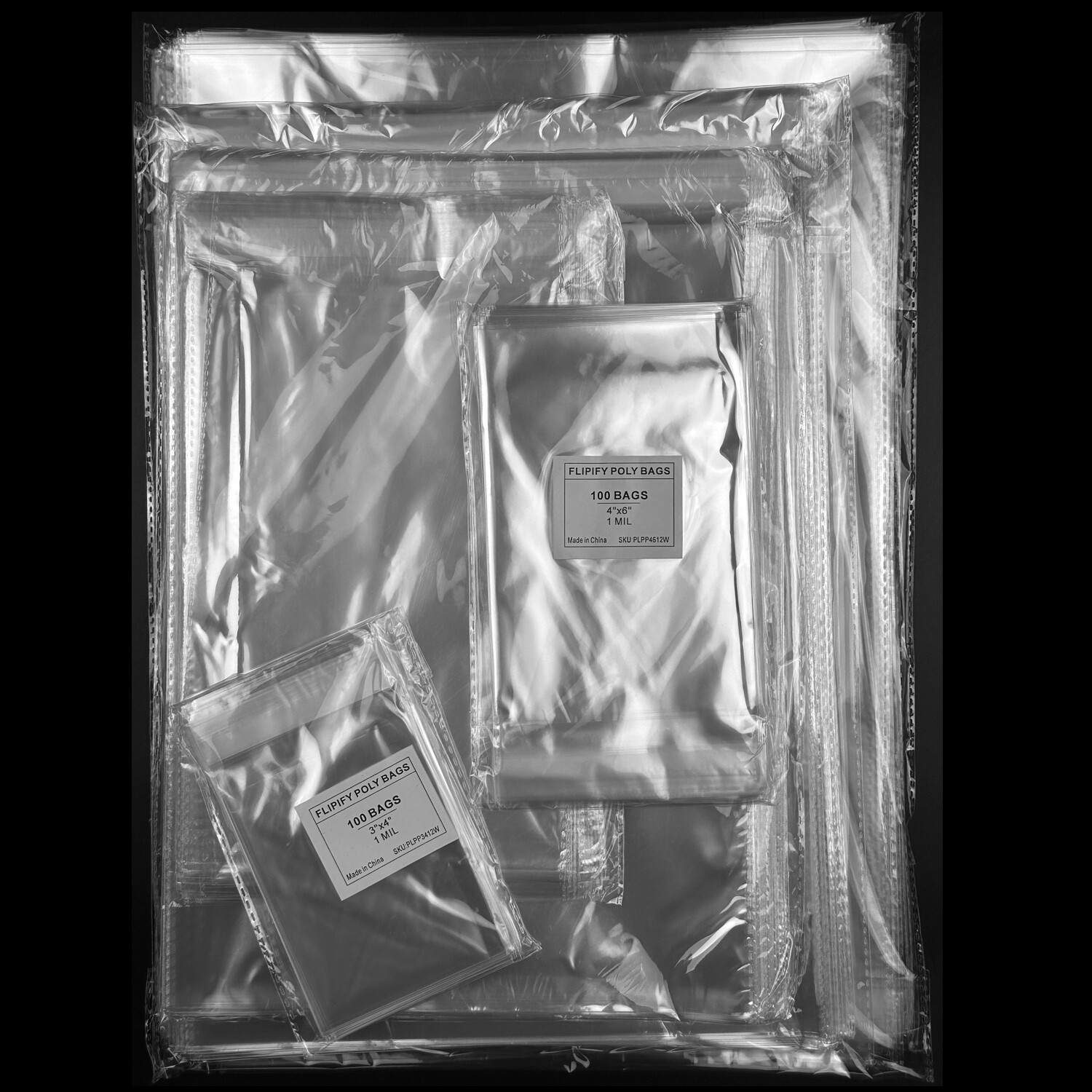 Clear Resealable Recloseable Self Seal Adhesive Cello Lip Tape Poly Plastic bags