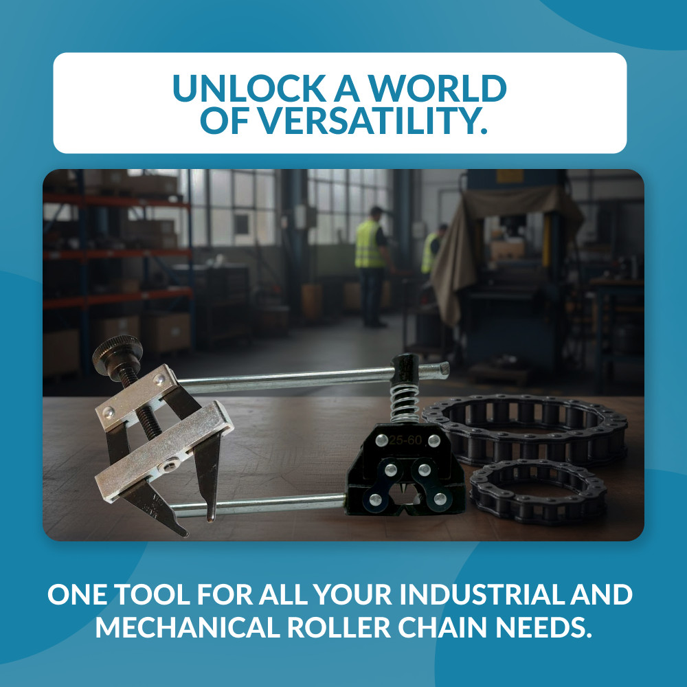 Roller Chain Tool Kit Breker Cutter + Puller Holder #25 – #60