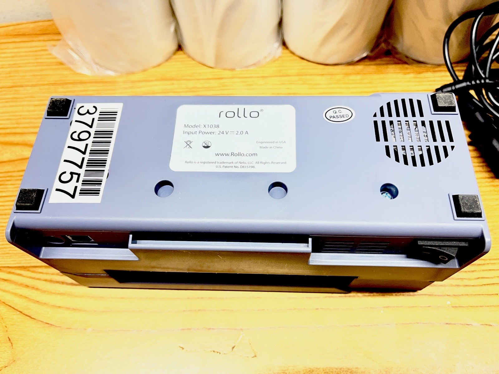 USED- Rollo X1038 USB Thermal Printer Bundle – Includes 1000 4×6 Labels & Cables