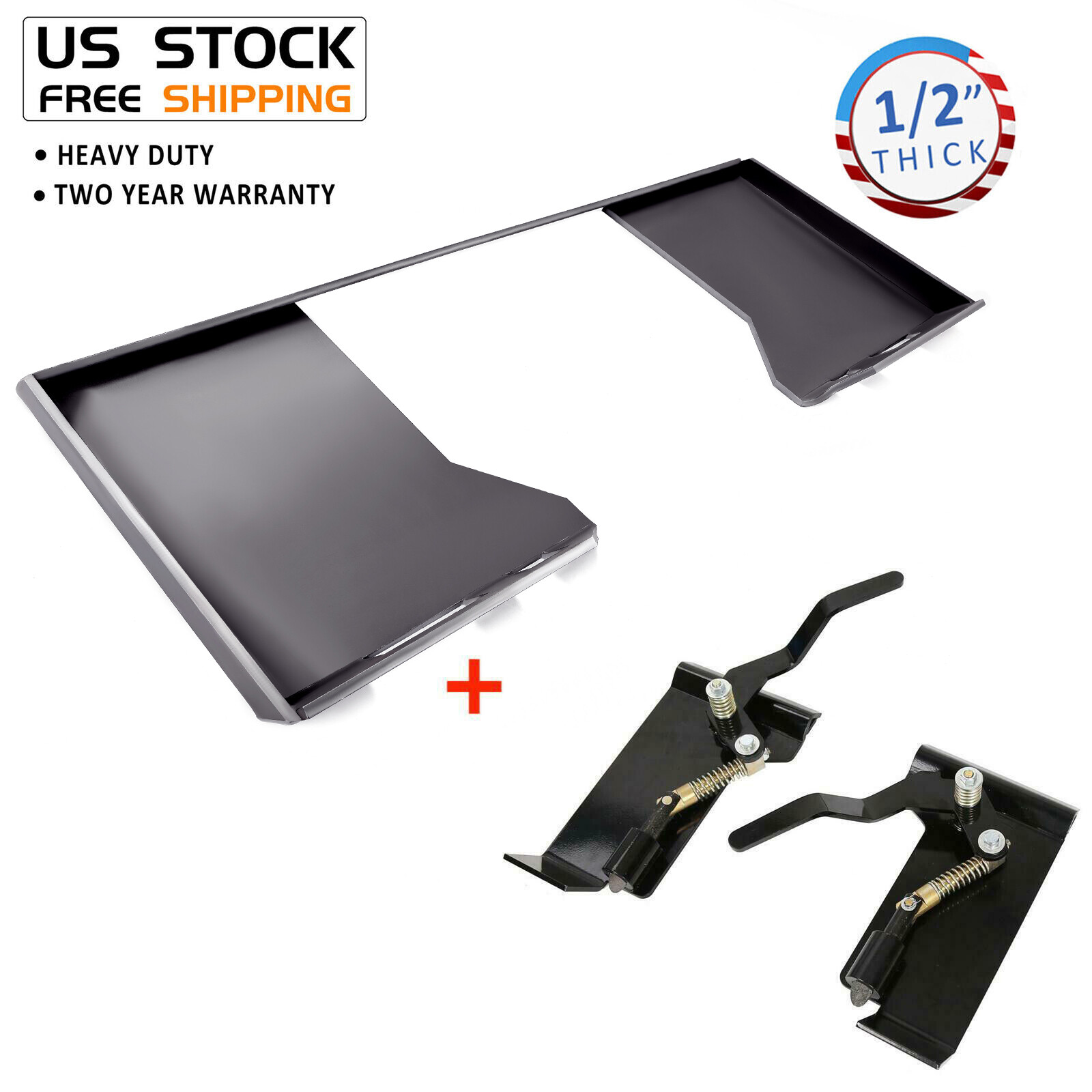 1/2″ HD Skid Steer Quick Tach Attachment Mount Plate & Conversion Adapter Latch