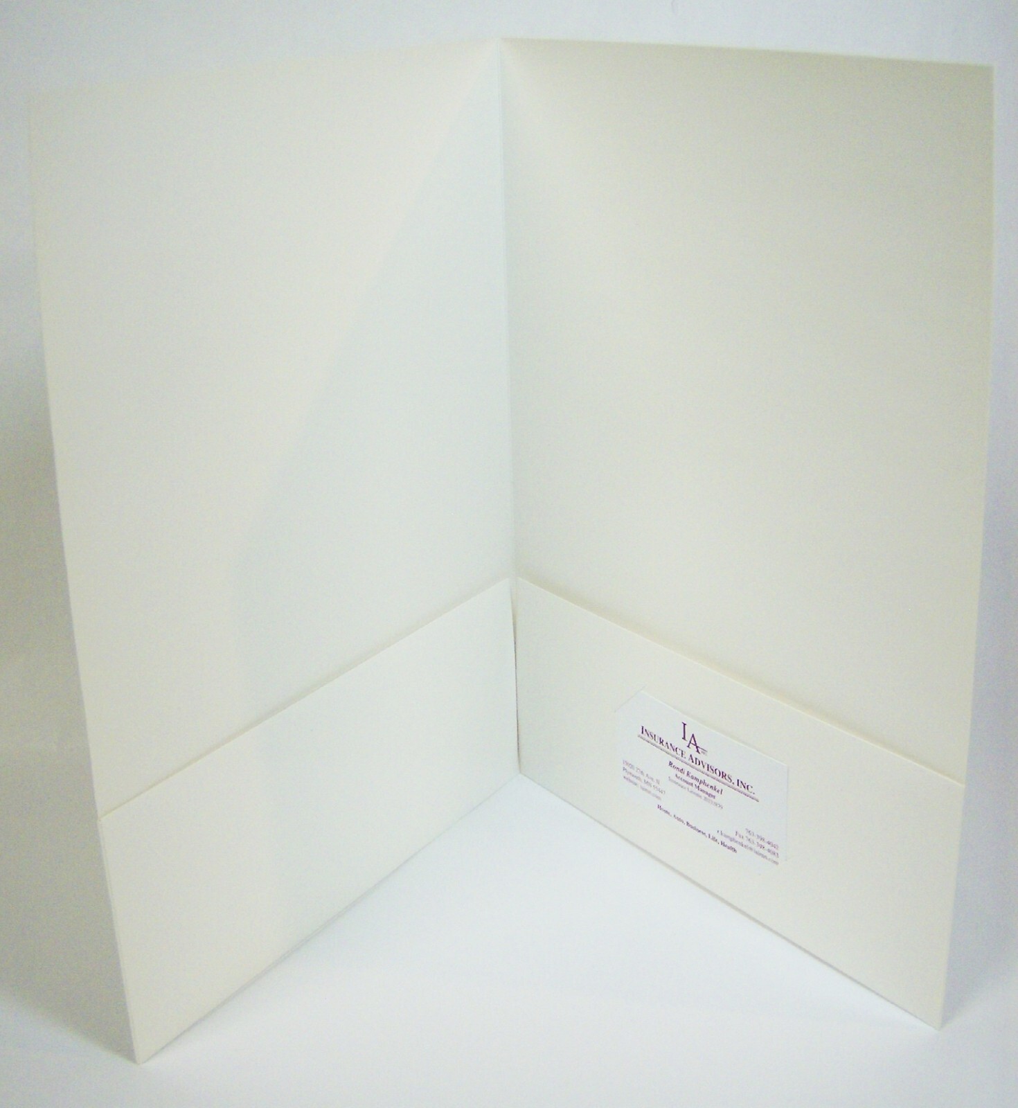 Printed Presentation Folders, 100 Full Color Custom 2-Pocket, Your Logo & Design