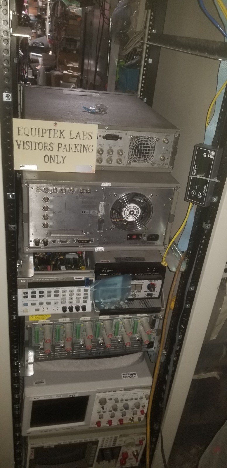 Keysight Agilent HP 19″ Equipment Server Rack 41U 6 FT outlets & fans HP E3662A