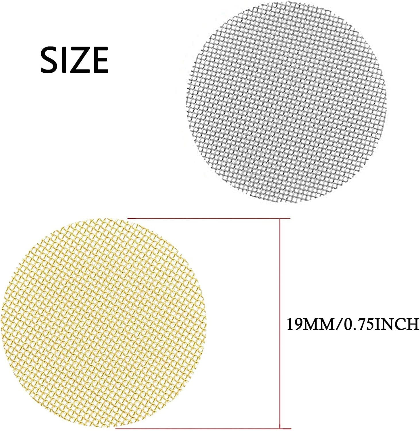 100pcs Pipe Screens, 3/4 Inch Filters, 50pcs 100 Count (Pack of 1)