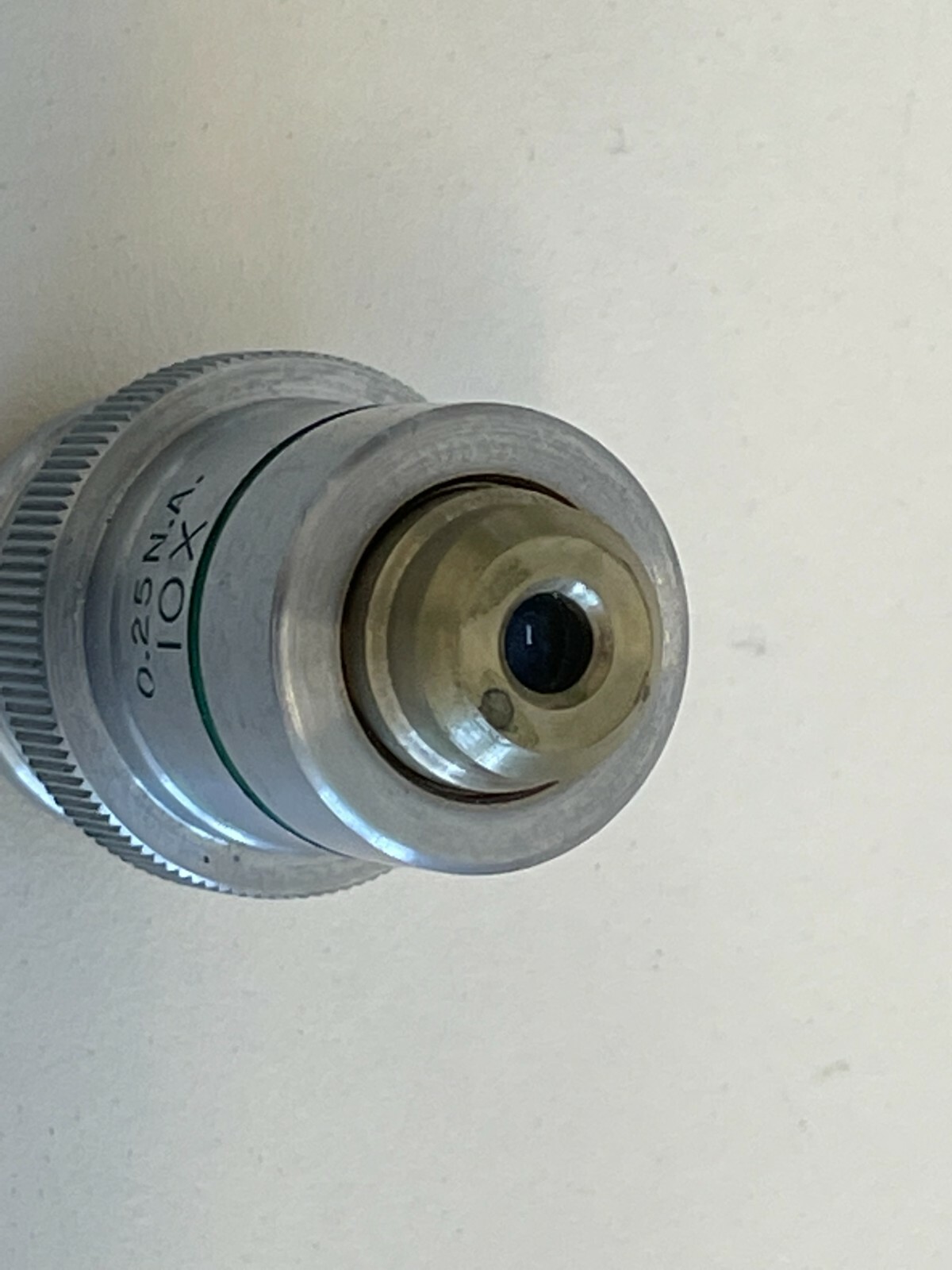 A6: Bausch & Lomb Microscope Flat Field Objective 10X 0.25 N.A 0.18 Cover Glass