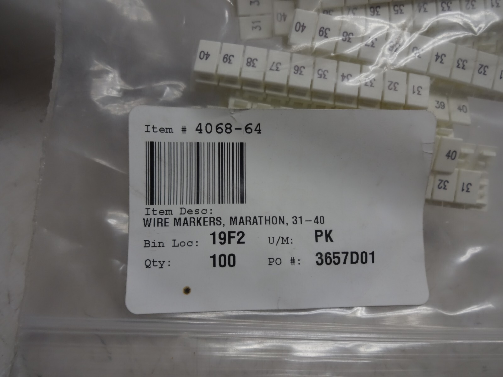 Wire Markers Marathon 31-40 MSH 6PBH 31-40 Lot of 100