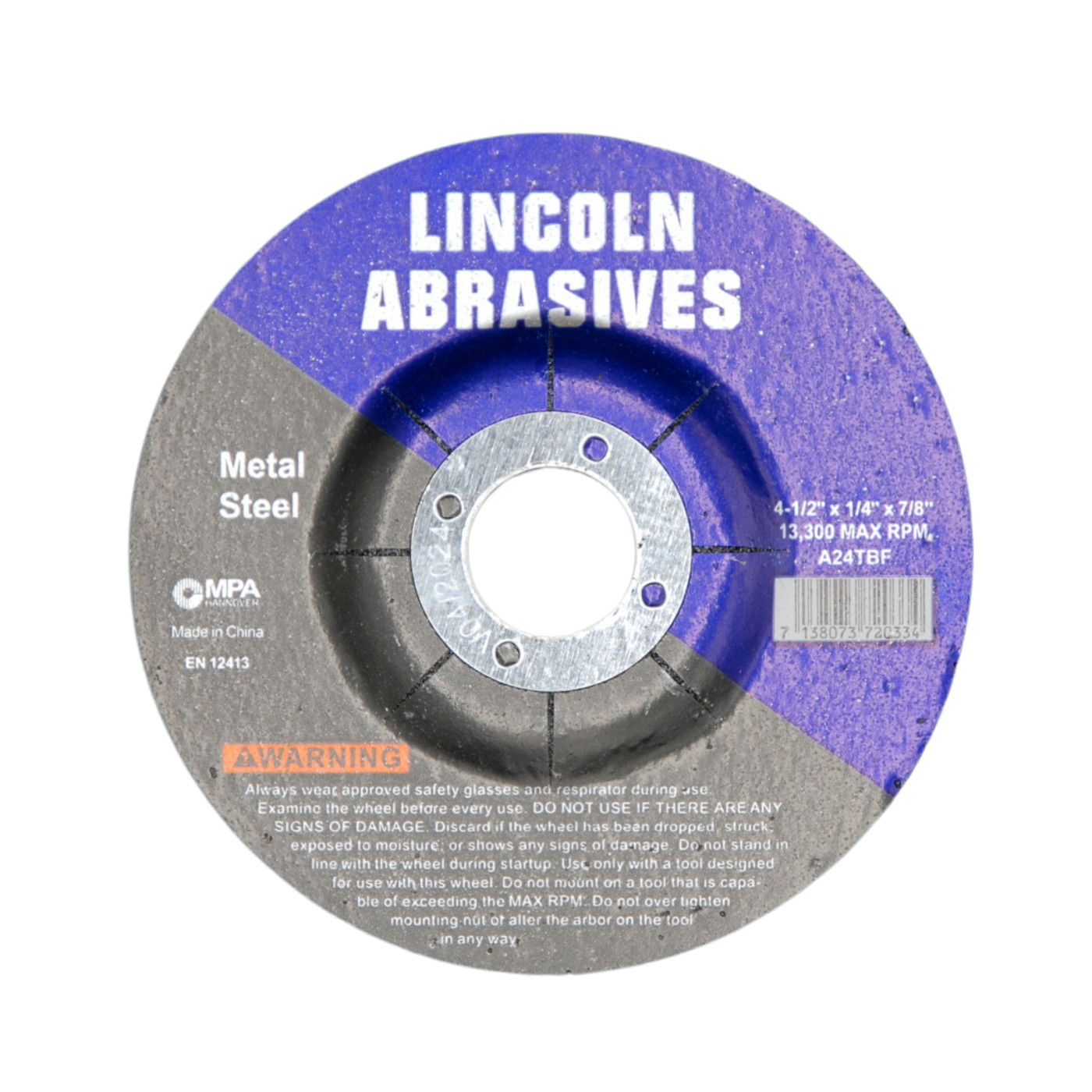 100 Pack 4-1/2″ x 1/4″ x 7/8″ Grinding Wheels Depressed Center For Metal