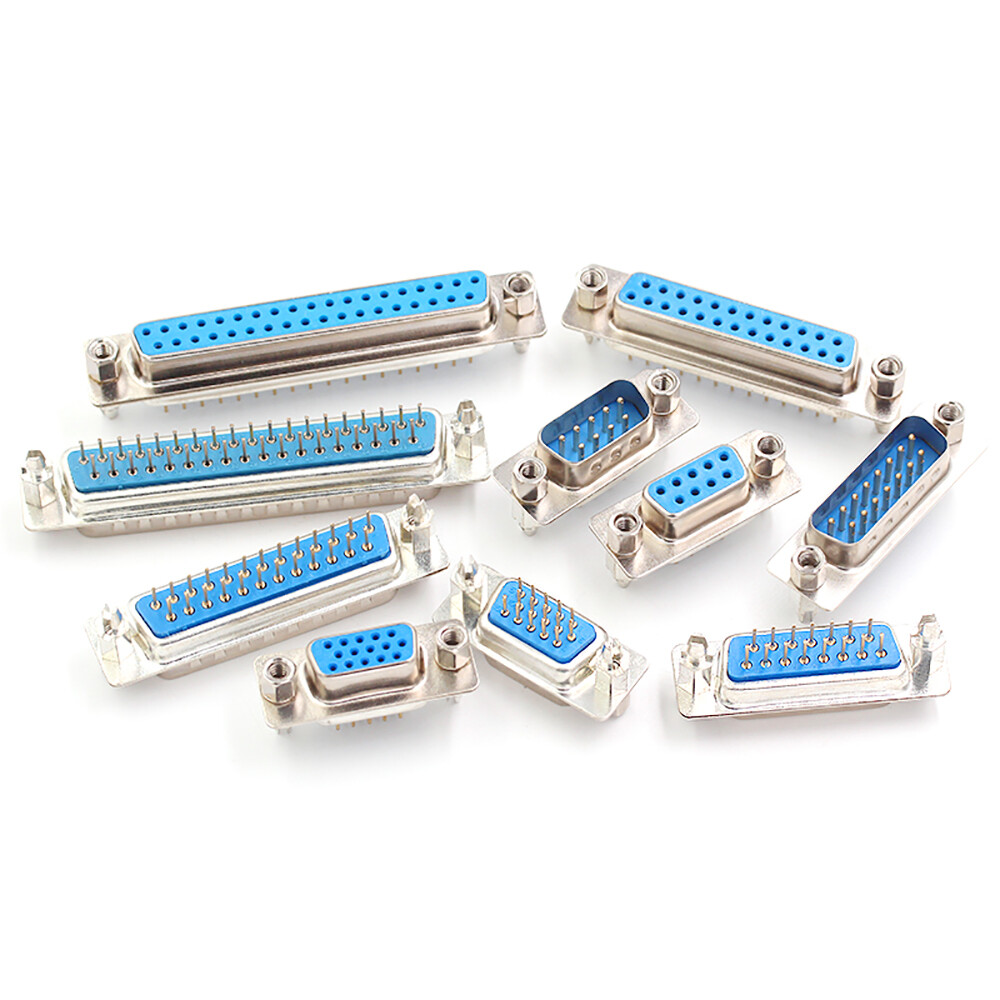 DB9 DB15 DB25 DB37 Straight Plug Male / Female Socket D-sub PCB Welded Connector