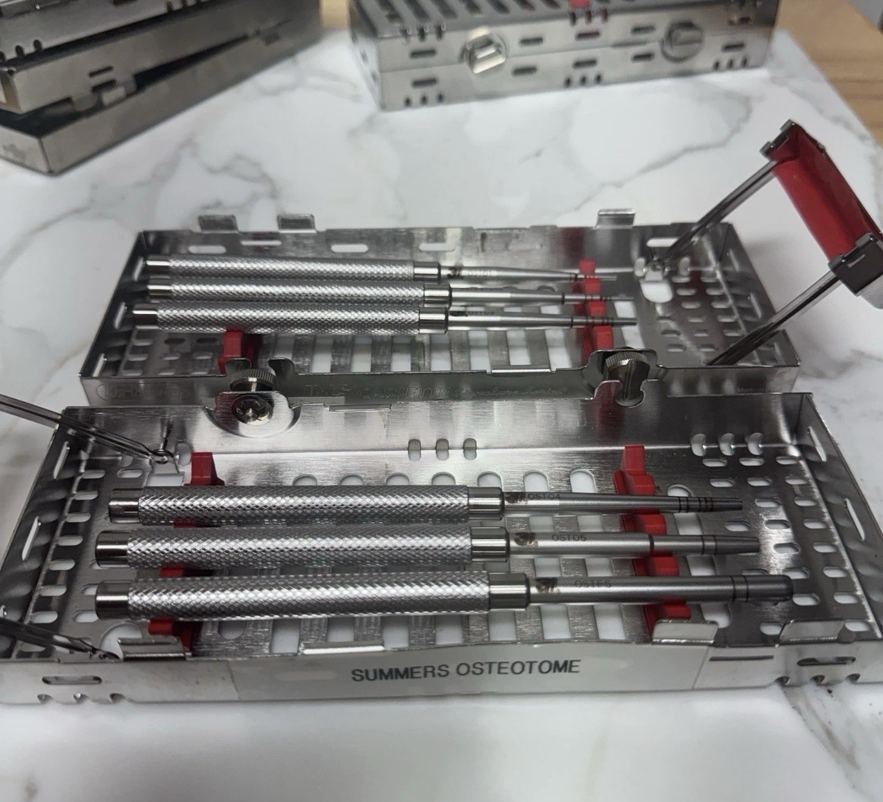 Zimmer Biomet 3i Summers Osteotome Set OSTO1-5 & OSTFS w/ Hu-Friedy Case