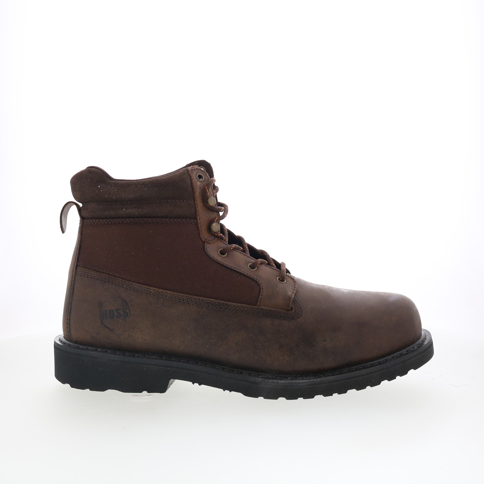 Hoss Buck Pull On 90416 Mens Brown Leather Lace Up Work & Safety Boots 18