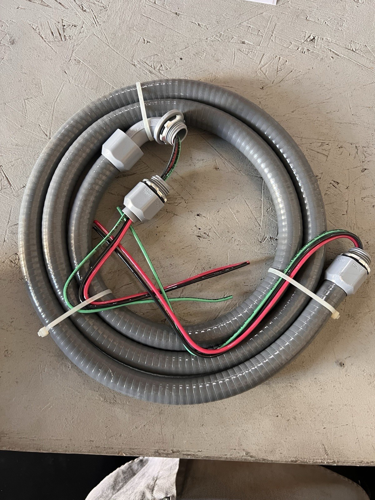 1/2 In. X 6 Ft. 12/3 Ultra-Whip Liquidtight Flexible Non Metallic Pre Wired