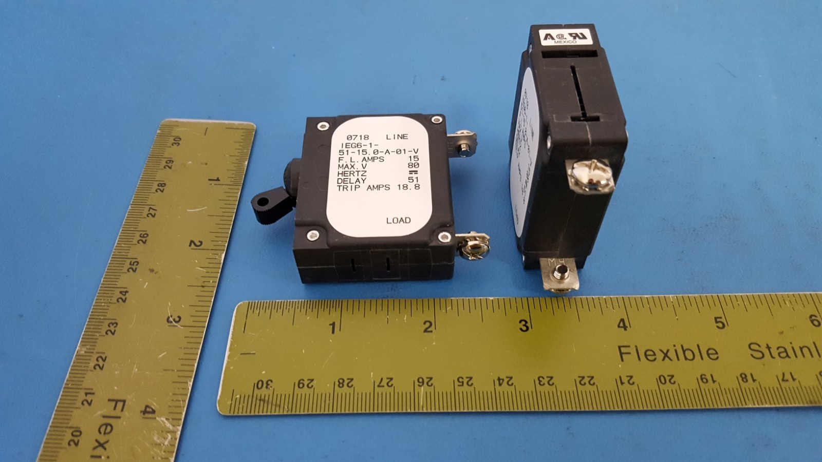 CIRCUIT BREAKER, 1 POLE 80VDC, 15A, AIRPAX IEG6-1-51-15.0-A-01-V